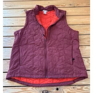 Duluth Trading Co Women’s Quilted Full zip Vest size L Purple H2